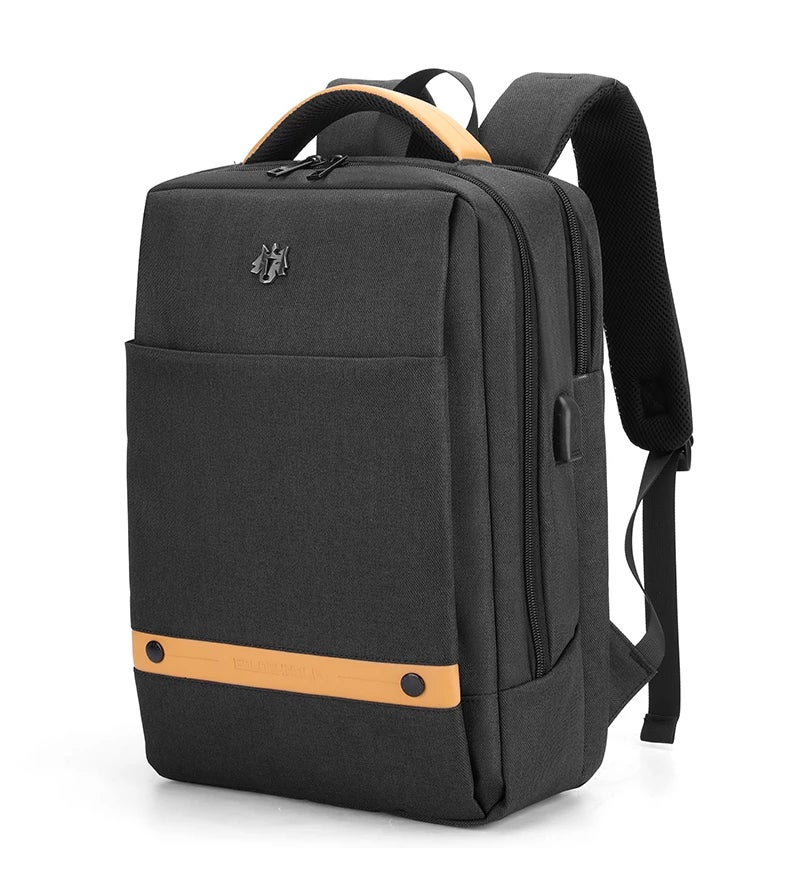 جولدن وولف GB00731 حقيبة ظهر لابتوب مقاومة للماء 14.1" - لون اسود — جولدين وولف - Image 1